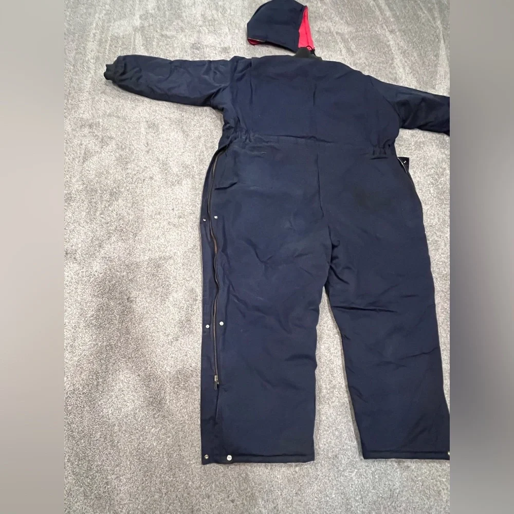 Men's Navy Insulated Coveralls Work Suit - Size 5XL - Picture 16 of 16